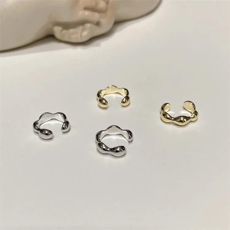 Women’s delicate earrings-1 Pair Ig Style Simple Style Solid Color Plating Copper Ear Cuffs