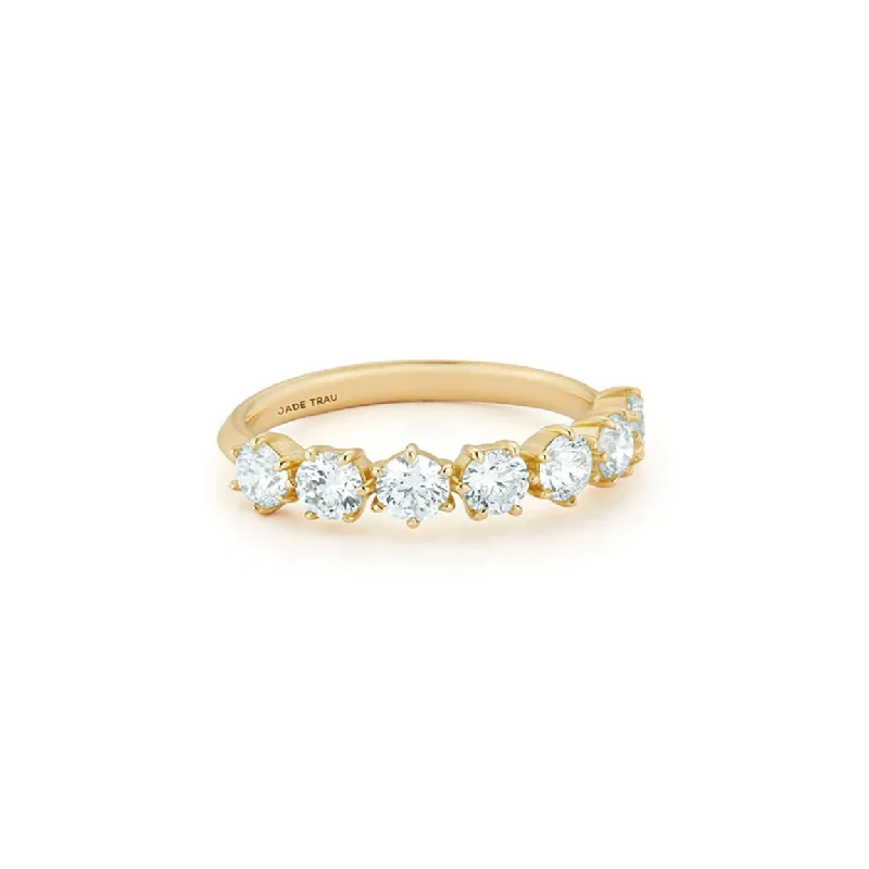 Women’s floral rings-Catherine Half Eternity Band No. 3