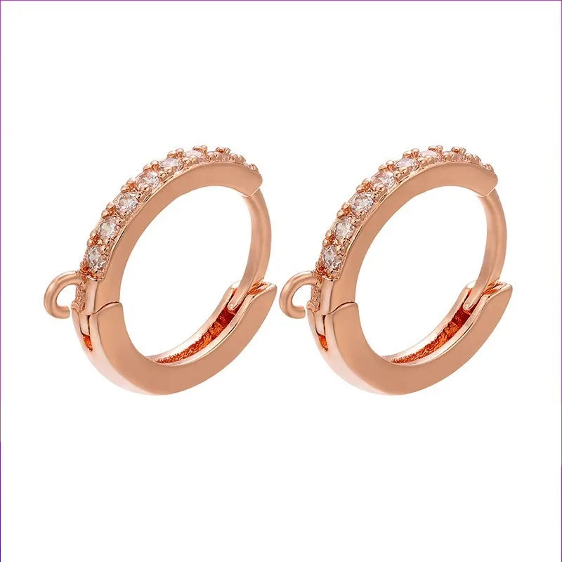 Rose Gold White Diamond Flat Ring