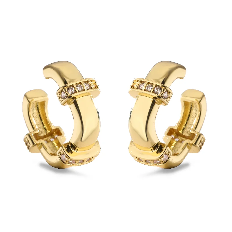 Golden Three-Section Diamond 1 Pair