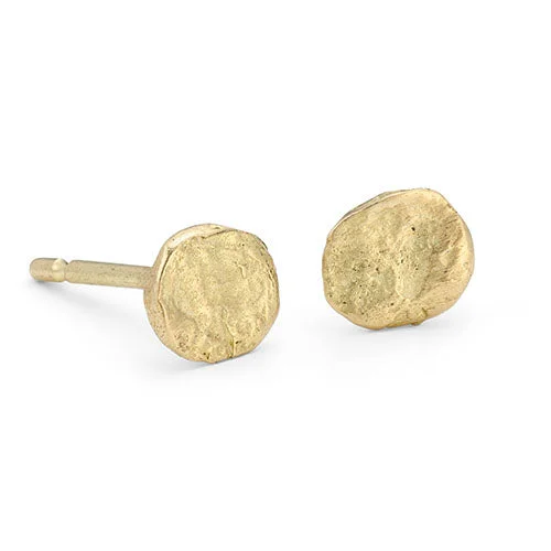 Women’s halo earrings-Nugget Studs 18ct Gold