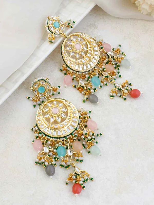 Women’s stackable earrings-Multicolor Aakifah Chandbalis