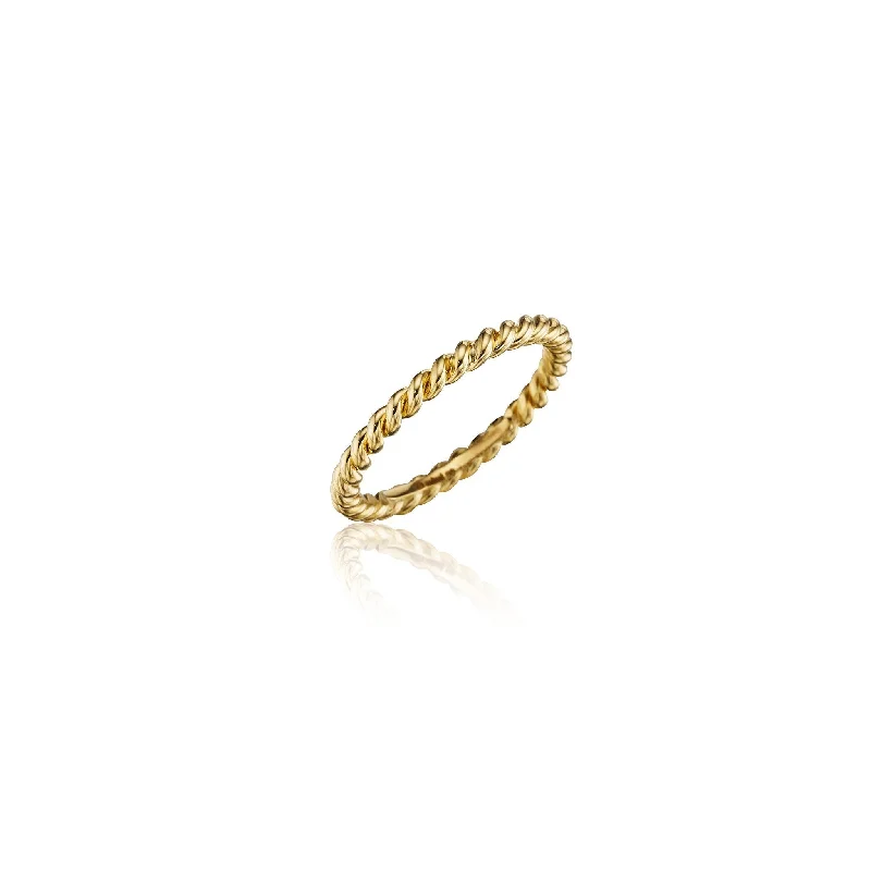 Women’s fashion rings-Wooster Rope Stackable Band