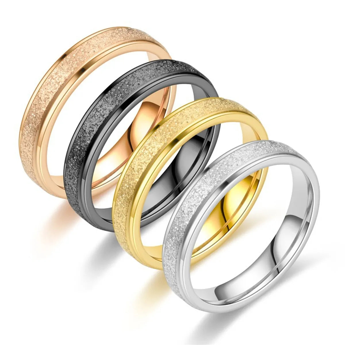 Women’s adjustable rings-Wholesale Jewelry U Shape Stainless Steel 18K Gold Plated