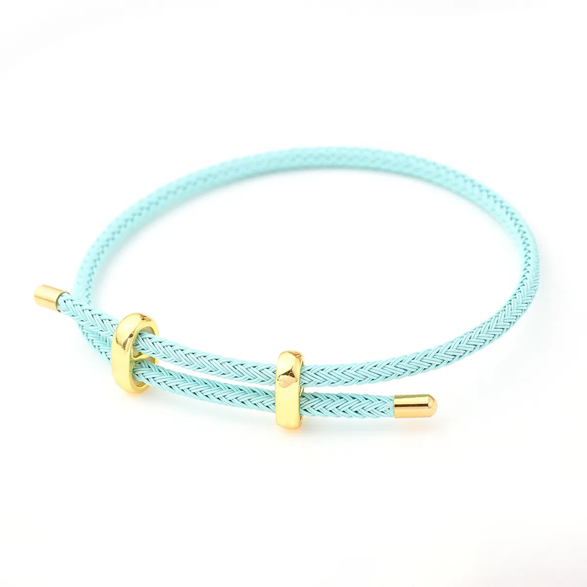 8-Word Buckle Light Blue Steel Wire Carrying Strap (Gold)