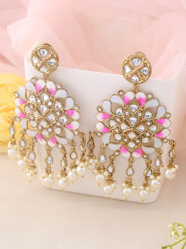 Women’s personalized stud earrings-Ivory Jayshri Danglers