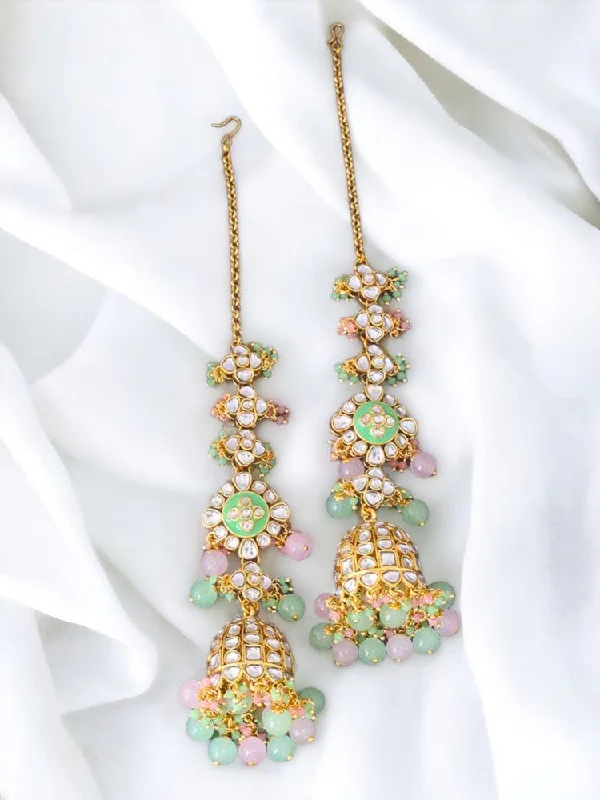 Women’s custom diamond earrings-Multicolor Sanchal Jhumkis