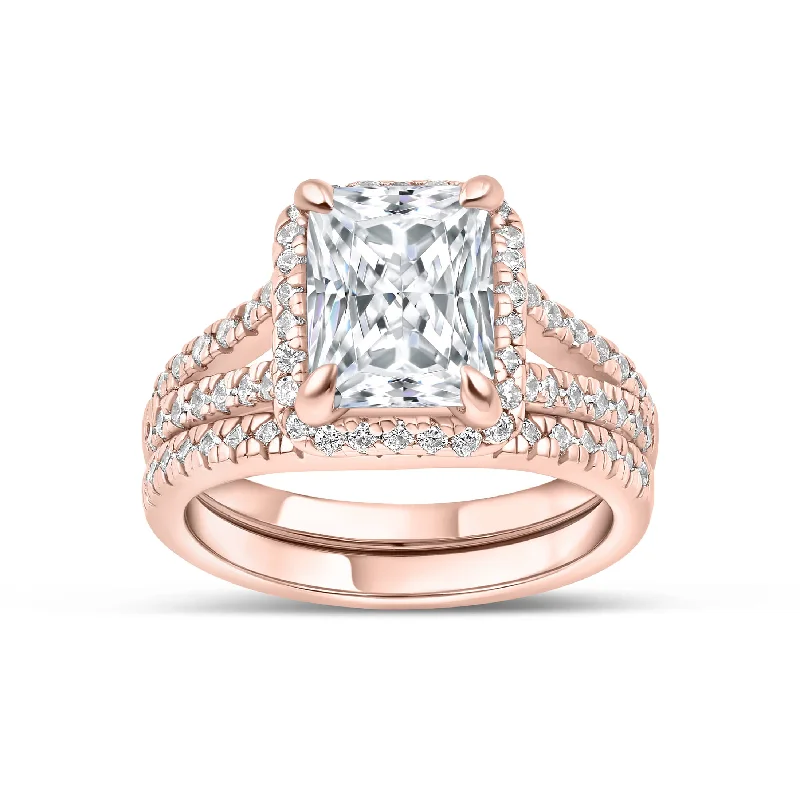 Women’s vintage engagement rings with diamonds-The Evelyn - Rose Gold