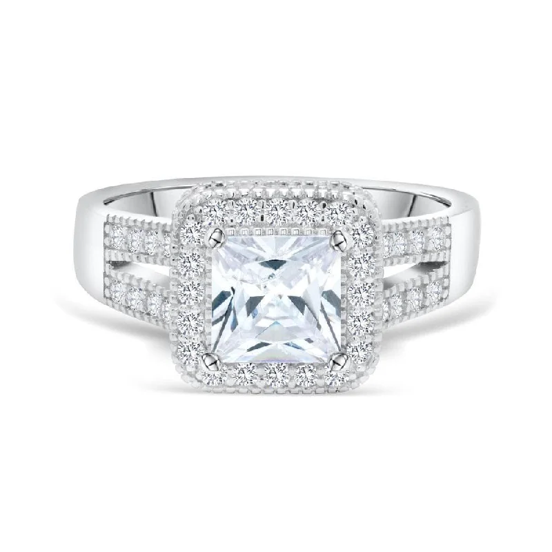 Women’s diamond wedding rings-The Princess