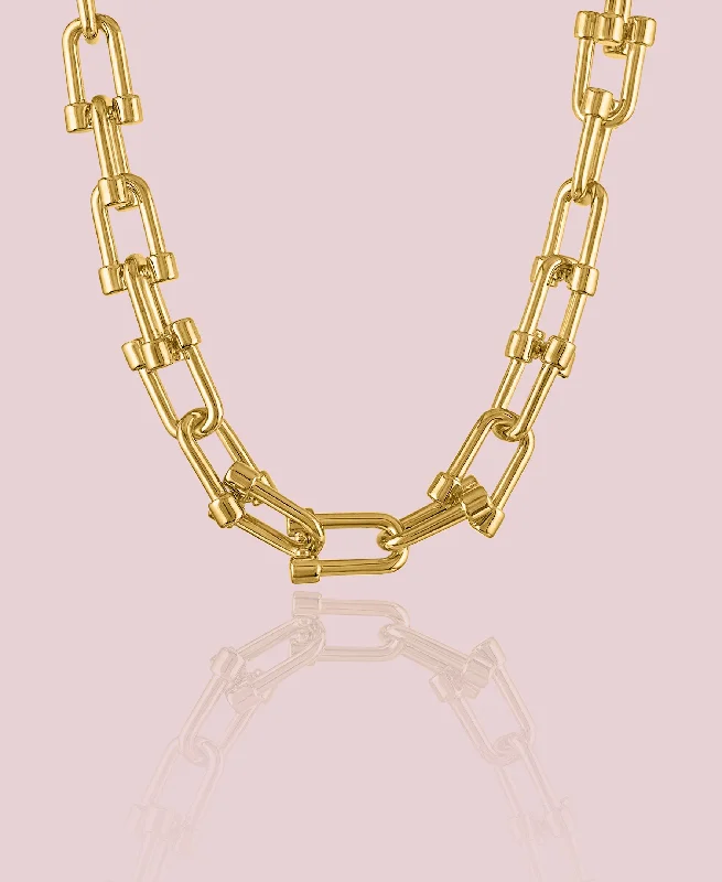 Women’s heart-shaped gold necklaces-THE NOVA CHOKER