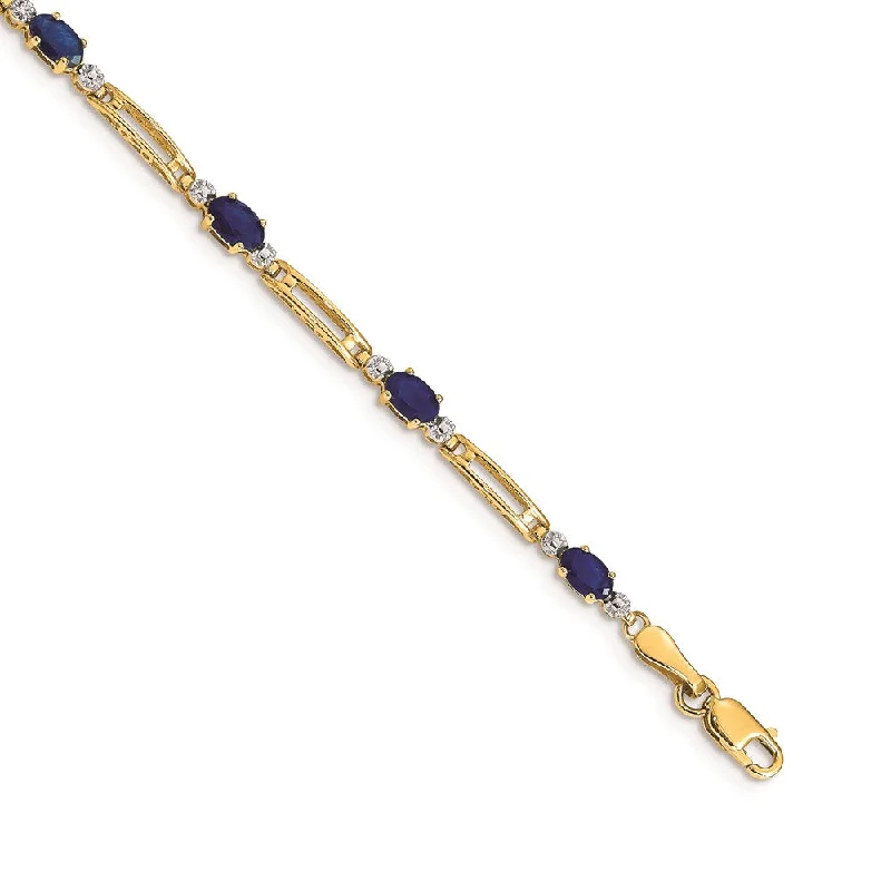 Women’s stacked gold bangles-14k Fancy Diamond and Sapphire Bracelet-WBC-BM4492-SA-001-YA