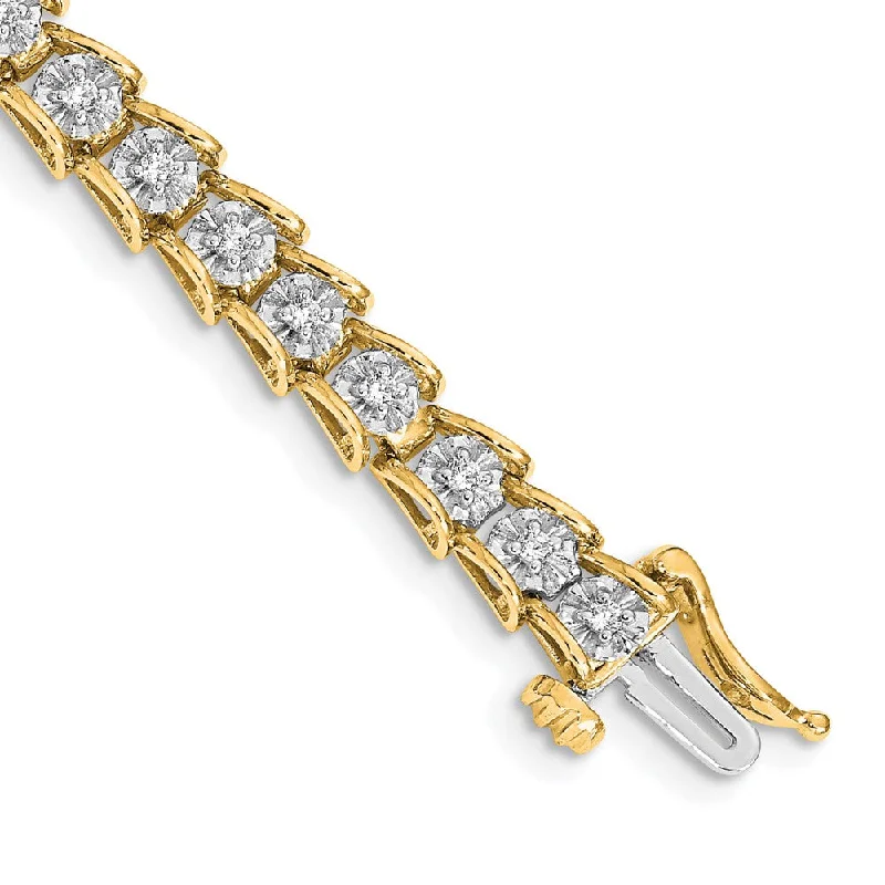 Women’s stretchable bracelets-14k Diamond Bracelet-WBC-BM4654-063-YA