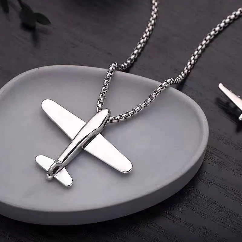 Aircraft 02 70 Titanium Steel Necklace