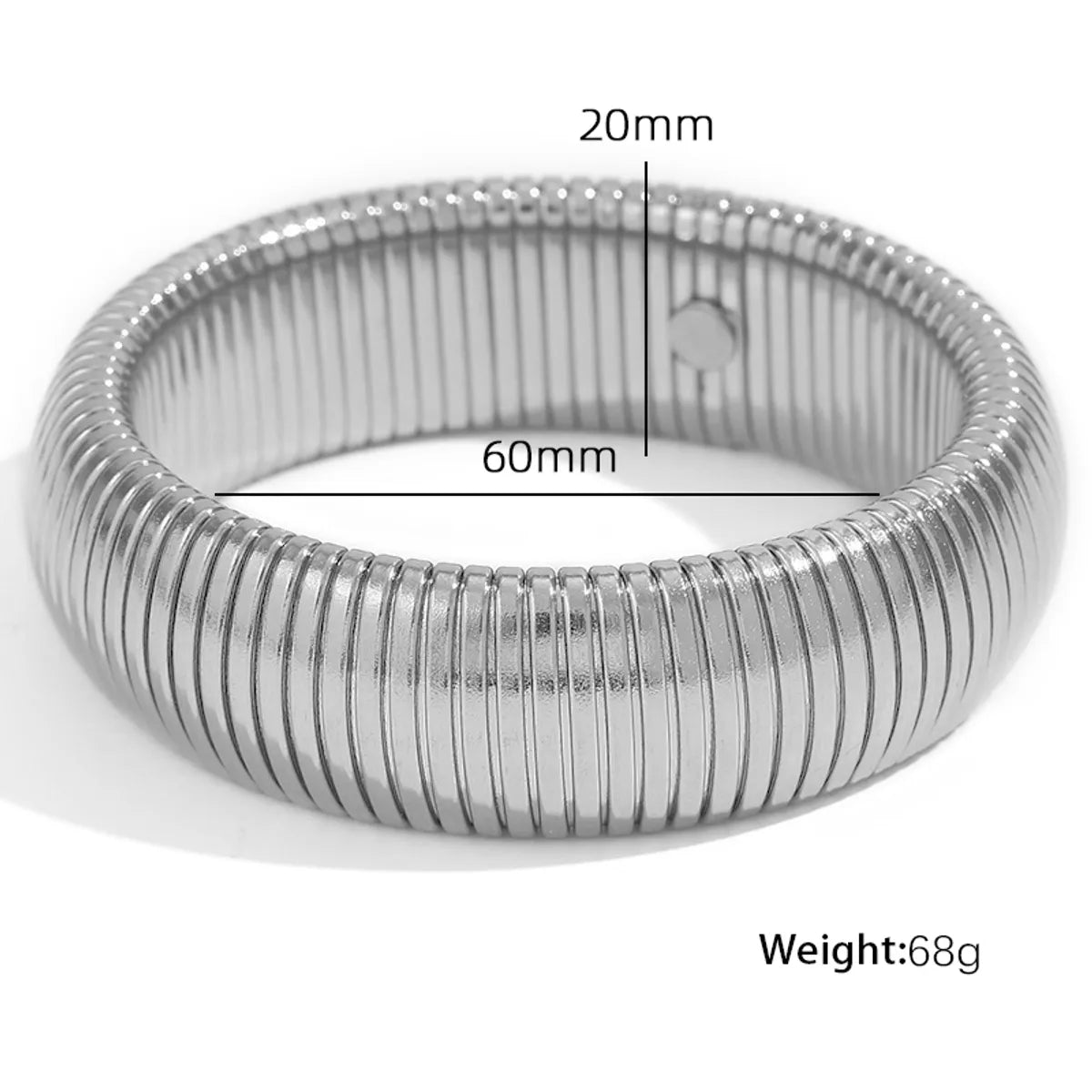 20mm Wide (Ring 60mm) Sz06 Steel Color