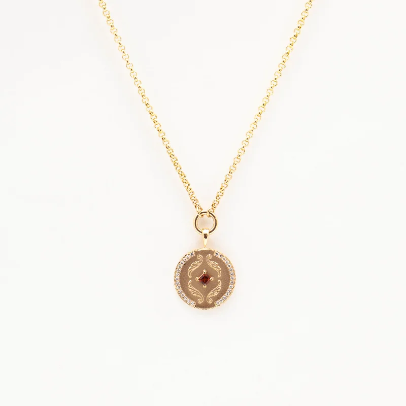 Women’s luxury pendant necklaces-Garnet Callie Necklace