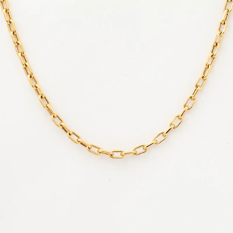 Women’s chain necklaces-4 mm Italian Chain Link Necklace