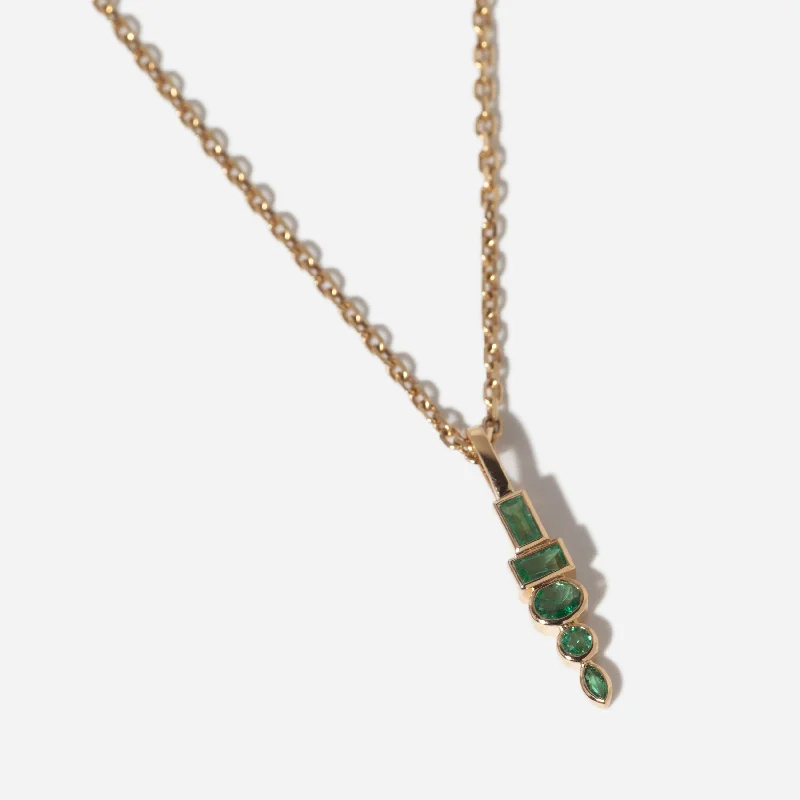 Women’s chain necklaces-Emerald Monroe Totem Pendant