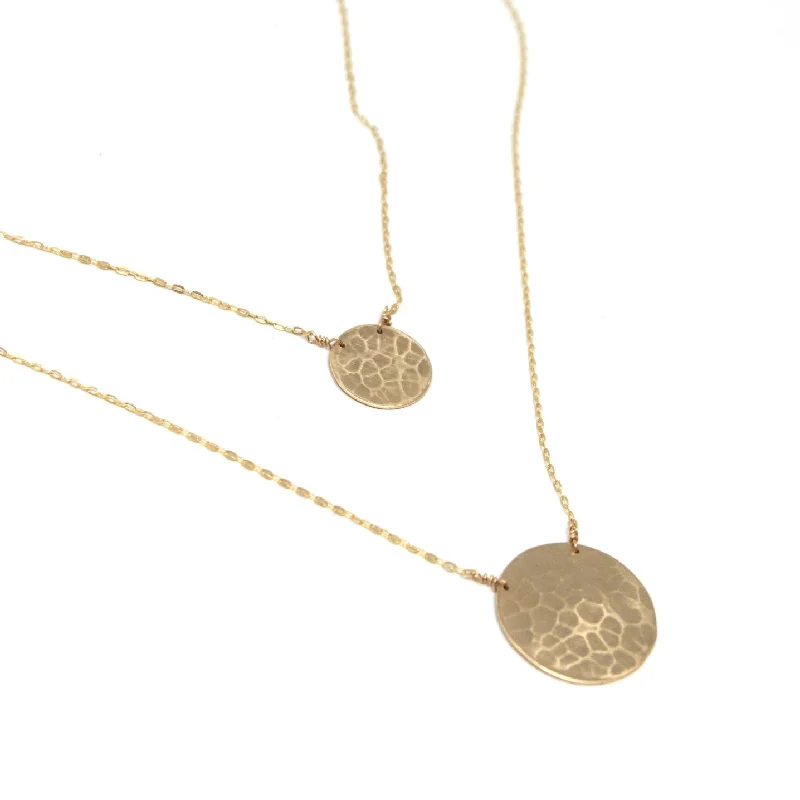 Women’s designer pendant necklaces-Layered Discs necklace