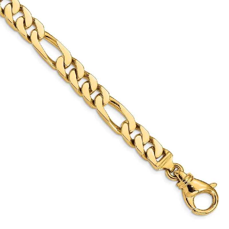 Women’s rope bracelets-14k Yellow Gold 7.7mm Fancy Link Bracelet, 8"