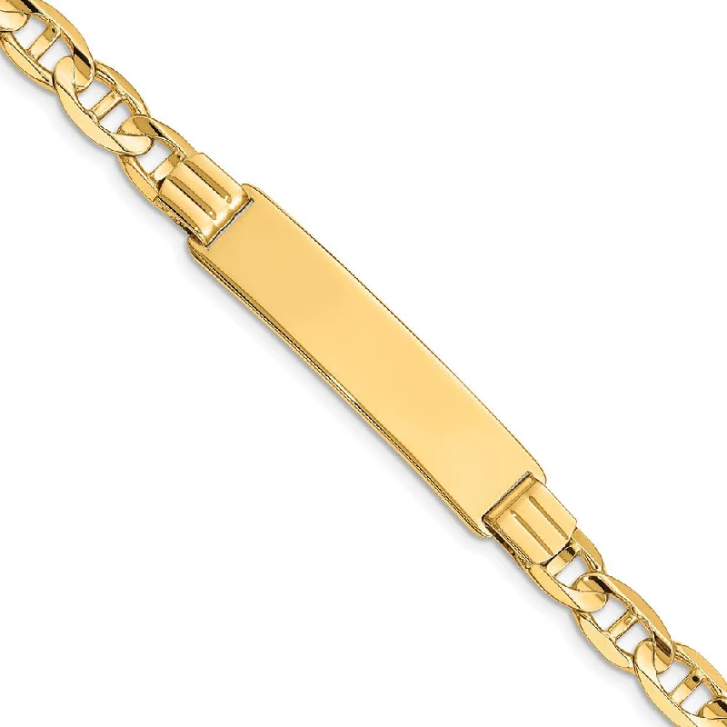 Women’s diamond bangles-14k Anchor ID Bracelet-WBC-CGL180ID-8