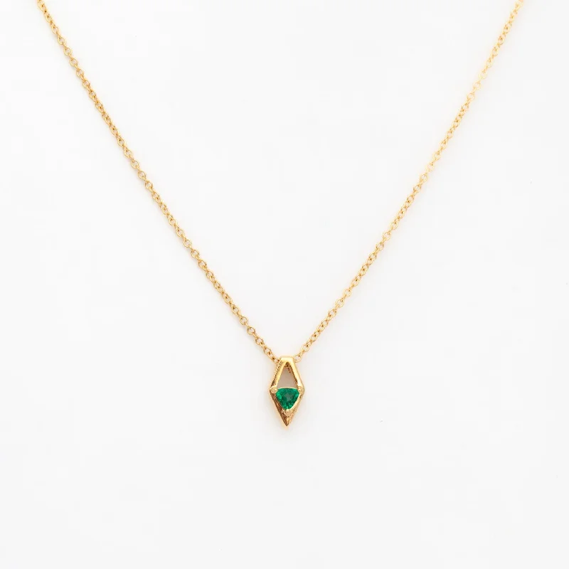 Women’s custom necklaces-Emerald Reflection Necklace