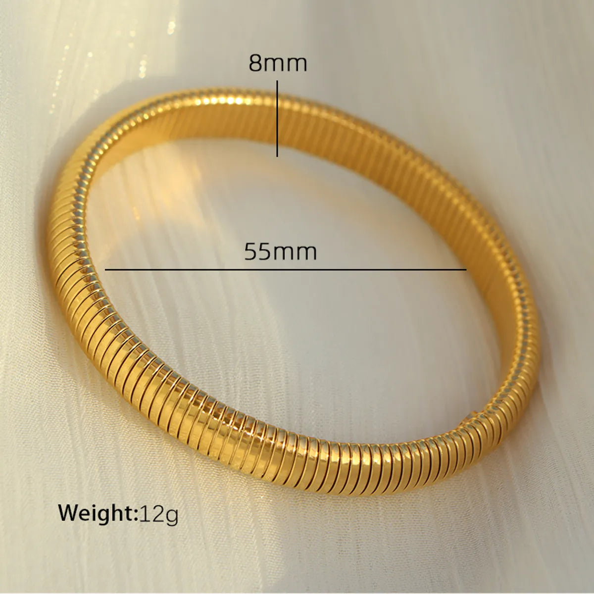 8mm Wide (Ring 55mm) Sz11 Gold