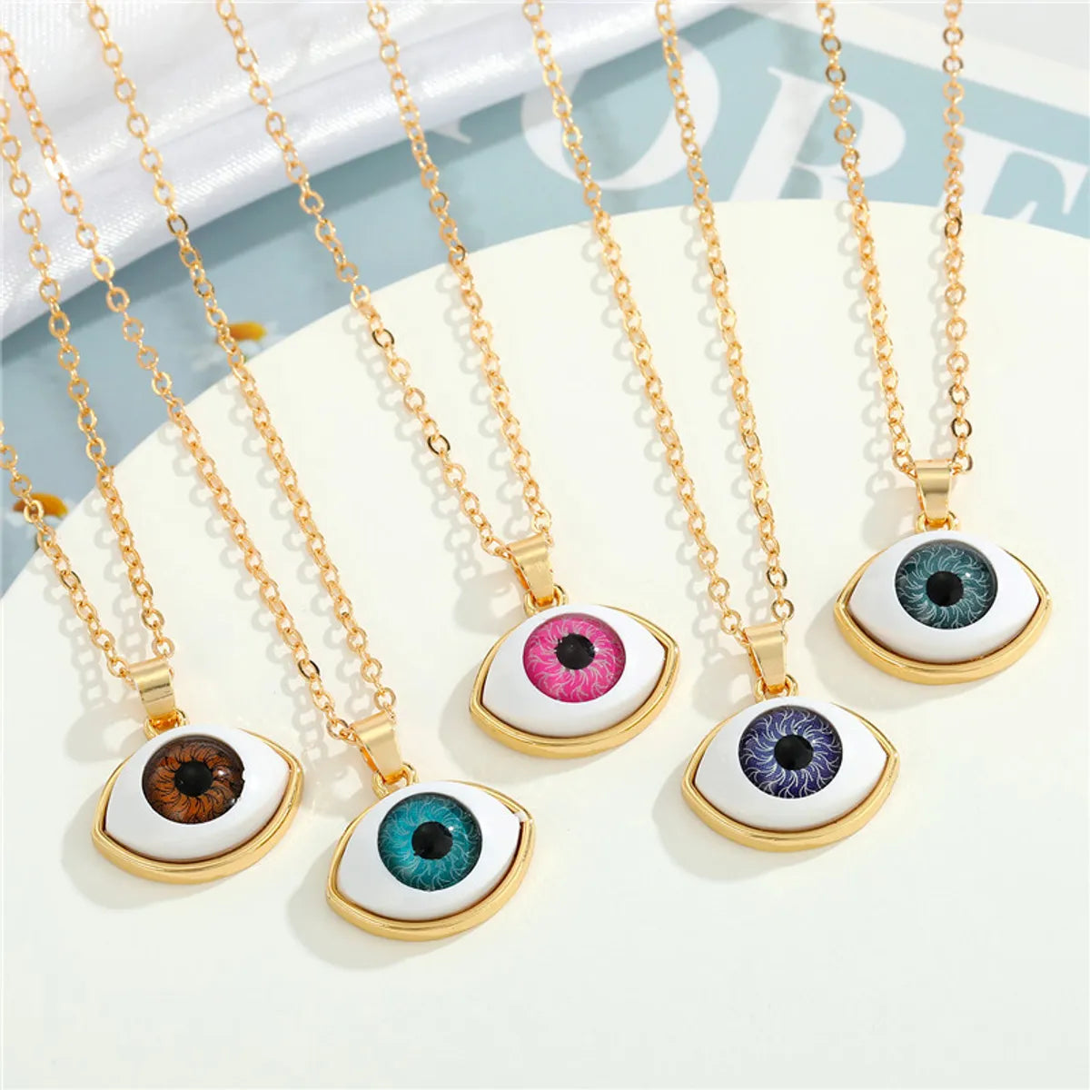 Women’s sapphire necklaces-Wholesale Jewelry Fashion Eye Alloy Necklace