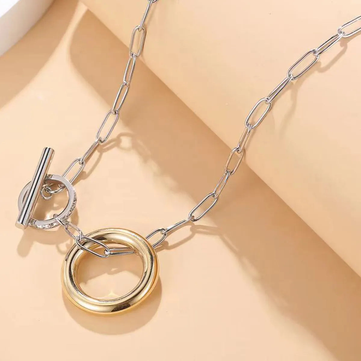 Women’s trendy necklaces-Simple Style Geometric Stainless Steel Necklace Chain Stainless Steel Necklaces 1 Piece