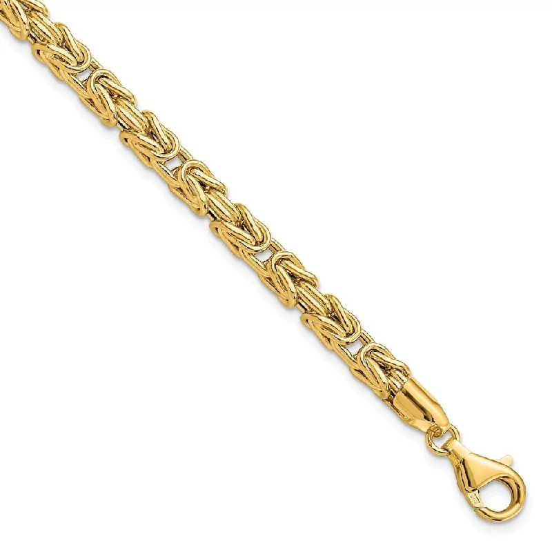 Women’s stylish bangles-14k Yellow Gold 4.25mm Fancy Link Bracelet, 7.5"