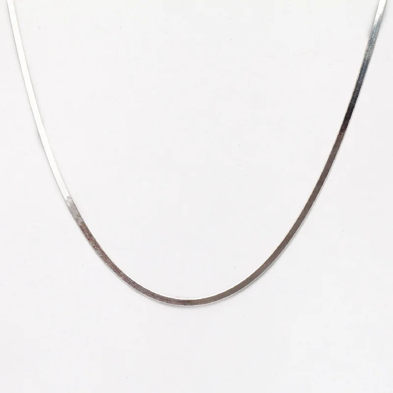 Women’s adjustable necklaces-3.0mm Sterling Silver Herringbone Chain