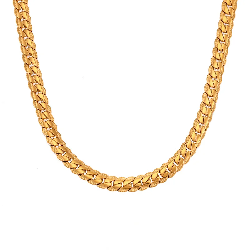 6.2mm Lace Cuban Link Chain 40+5 Gold