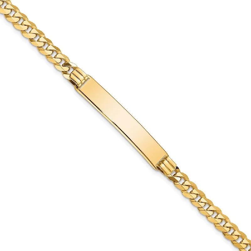 Women’s luxury bracelets-14K Curb Link ID Bracelet-WBC-LID63-7