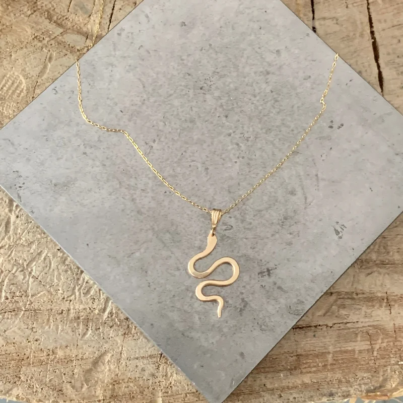 Women’s luxury pendant necklaces-Delicate Serpent necklace