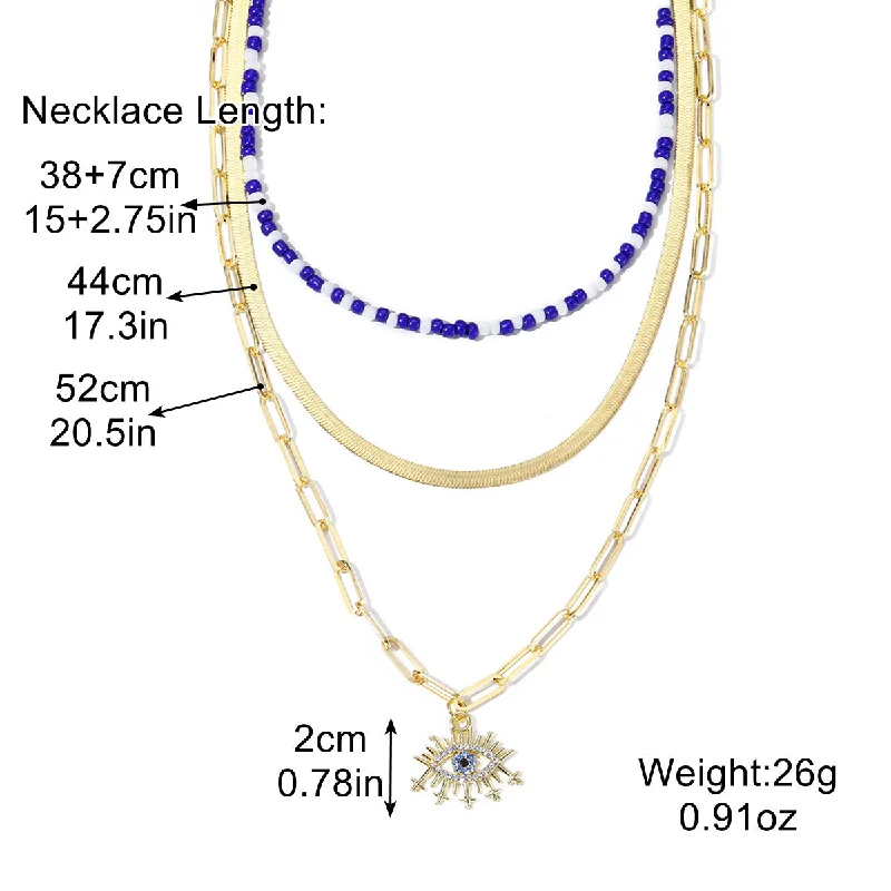 N2210-6 Bead Snake Chain Three Layers