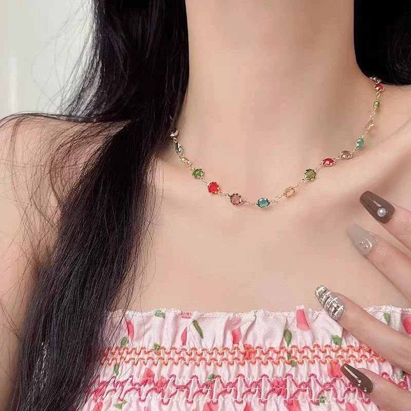 Candy-Colored Zircon Necklace