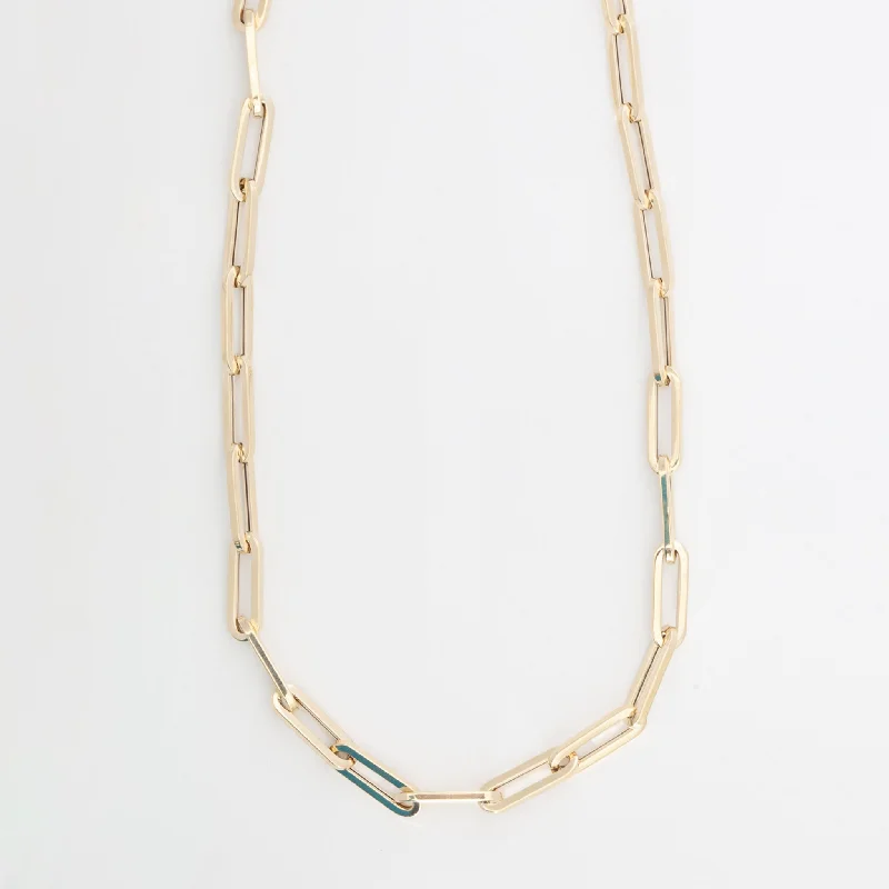 Women’s wedding necklaces-Bold Paperclip Chain