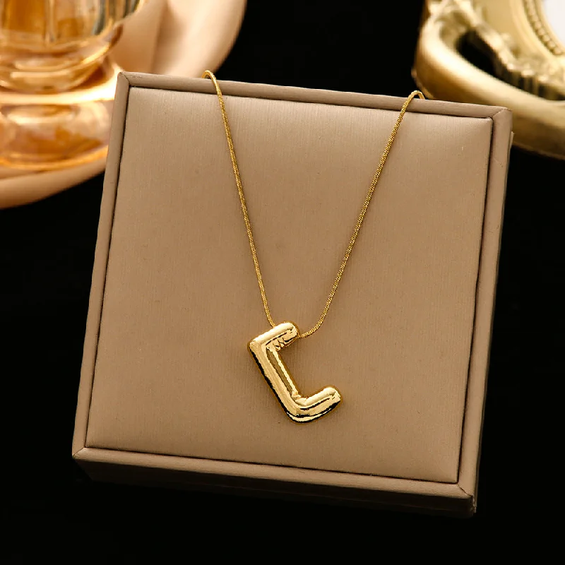 337 Letter J Snake Bones Chain-Gold