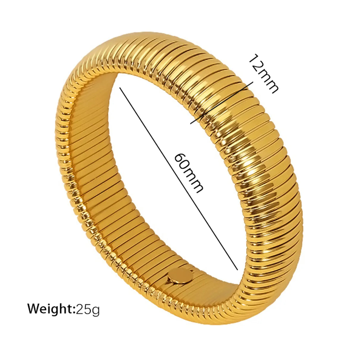 12mm Wide (Ring 60mm) Sz07 Gold