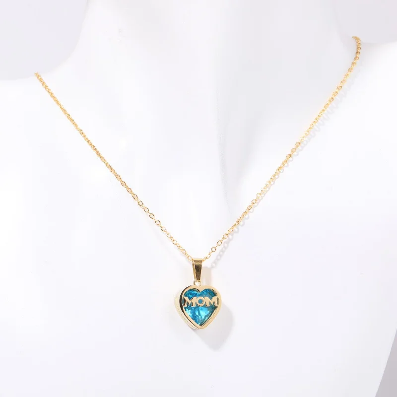 Women’s luxury gold necklaces-Copper Simple Style Commute Letter Heart Shape Plating Inlay Zircon Pendant Necklace