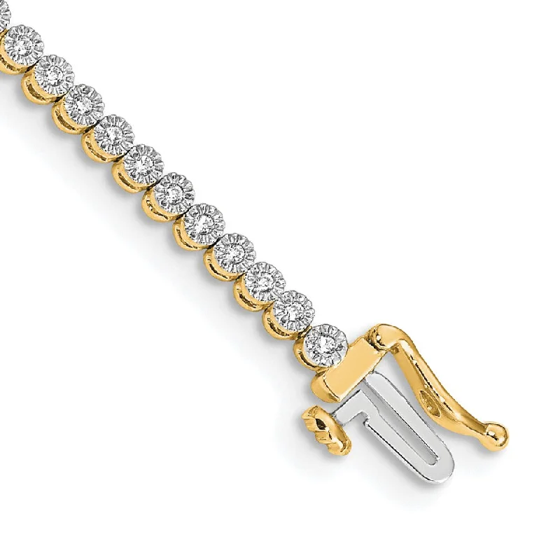 Women’s gold bracelets-14k Diamond Tennis Bracelet-WBC-BM4648-050-YA