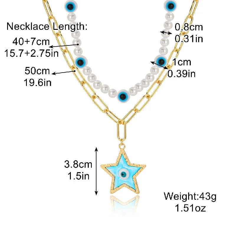 N2210-2 Double-Layer Five-Pointed Star Pendant