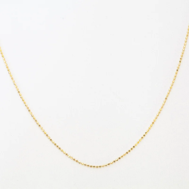 Women’s textured gold necklaces-Diamond-Cut Bead Chain