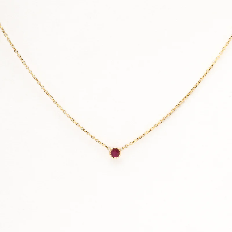 Women’s trendy necklaces-Barely-There Ruby Necklace