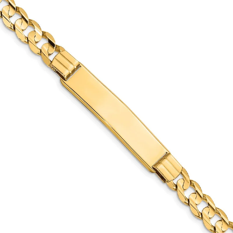 Women’s crystal bracelets-14k Curb ID Bracelet-WBC-CUR200ID-8