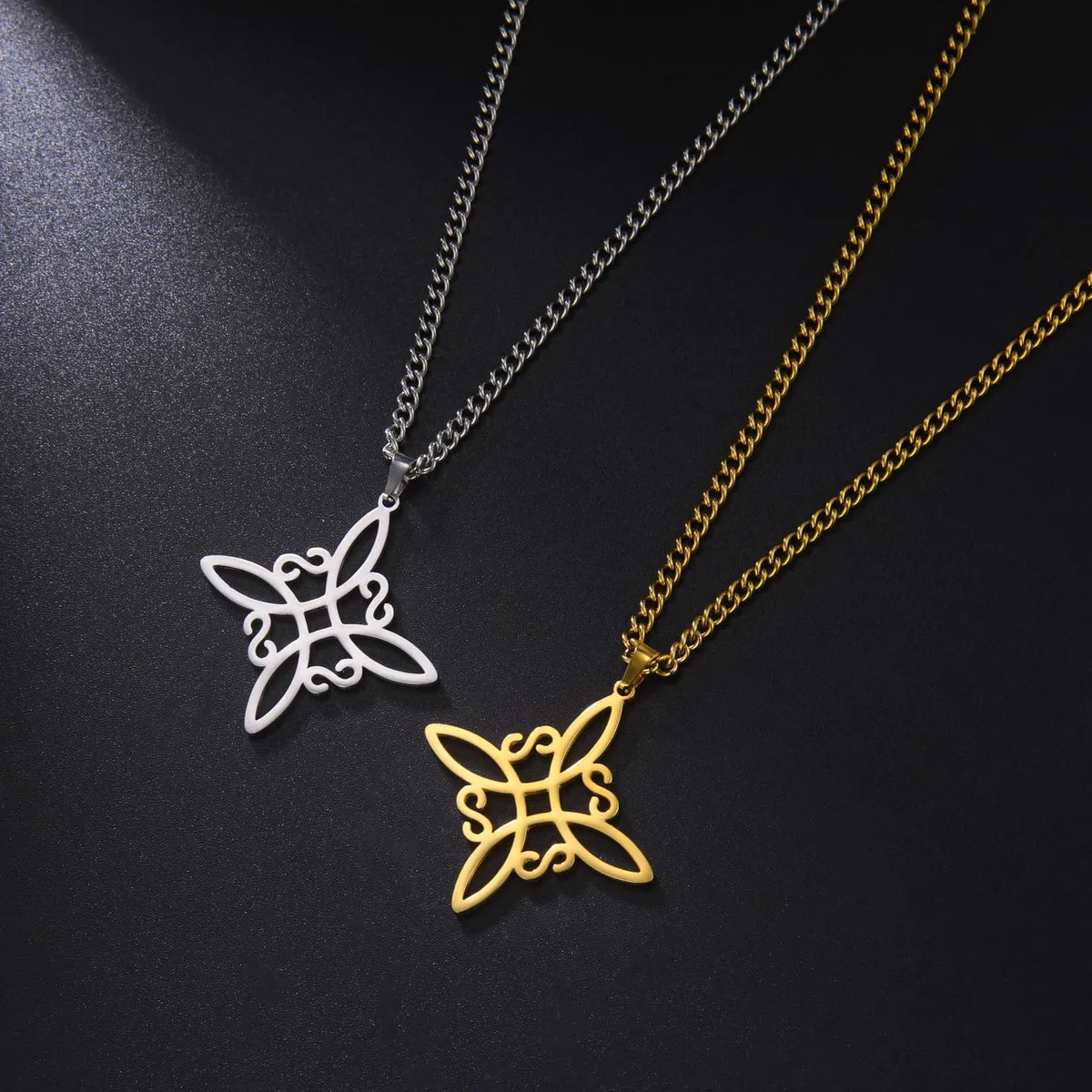 Women’s large pendant necklaces-Simple Style Irregular Knot Stainless Steel Titanium Steel Plating Pendant Necklace