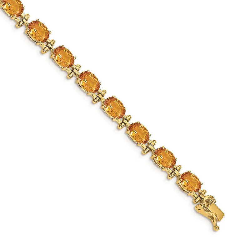 Women’s custom charm bangles-14k Citrine Bracelet-WBC-BM4501-CI-Y