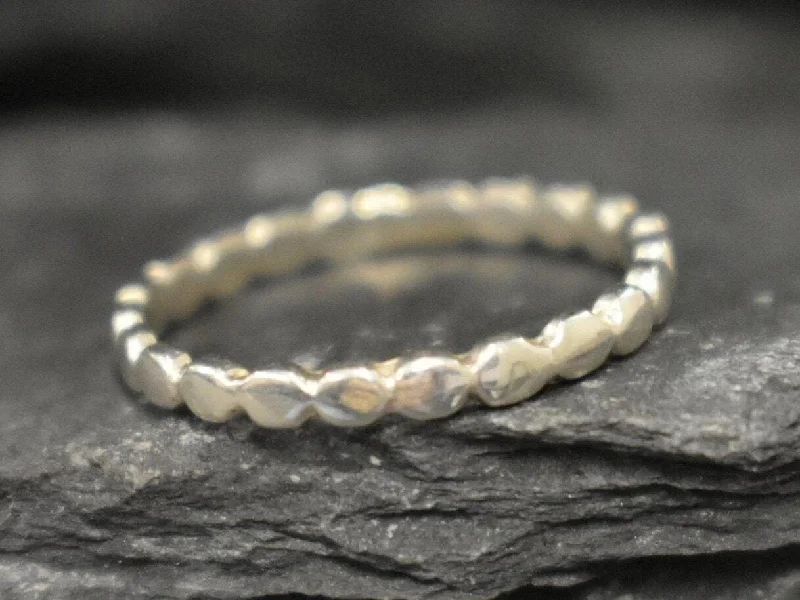 Silver Bubble Band - Silver Stackable Ring - Silver Wedding Band