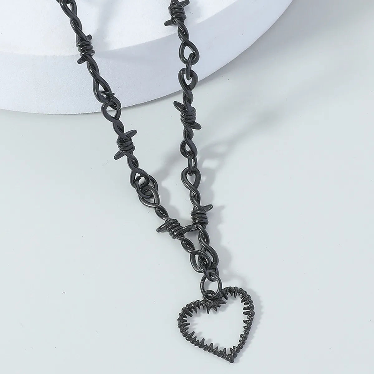 Women’s chain necklaces-Fashion Heart Shape Alloy Plating Unisex Pendant Necklace